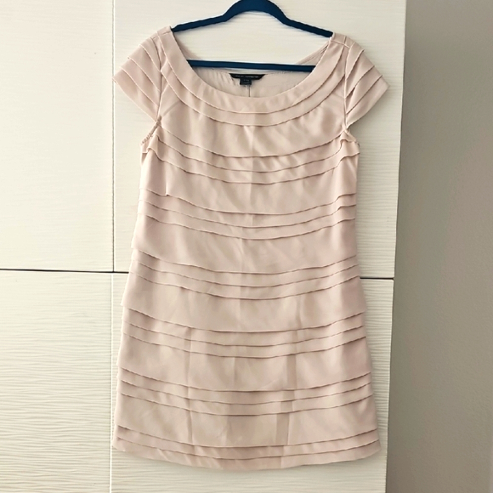 French Connection Cream Cap Sleeve Mini Dress